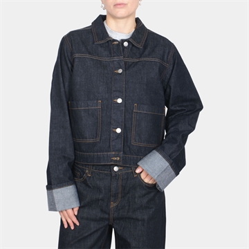 JJXX Girl Vega Jacket Fold Up Dark Blue Denim